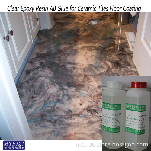 With good transparency, Excellent surface gloss Epoxy Resin Coating and Paint Glue for Marble and Ceramic Tiles